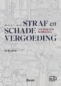 Monochroom logo met tekst strafen schade vergoeding op product straf en schadevergoeding van koninklijke boom uitgevers