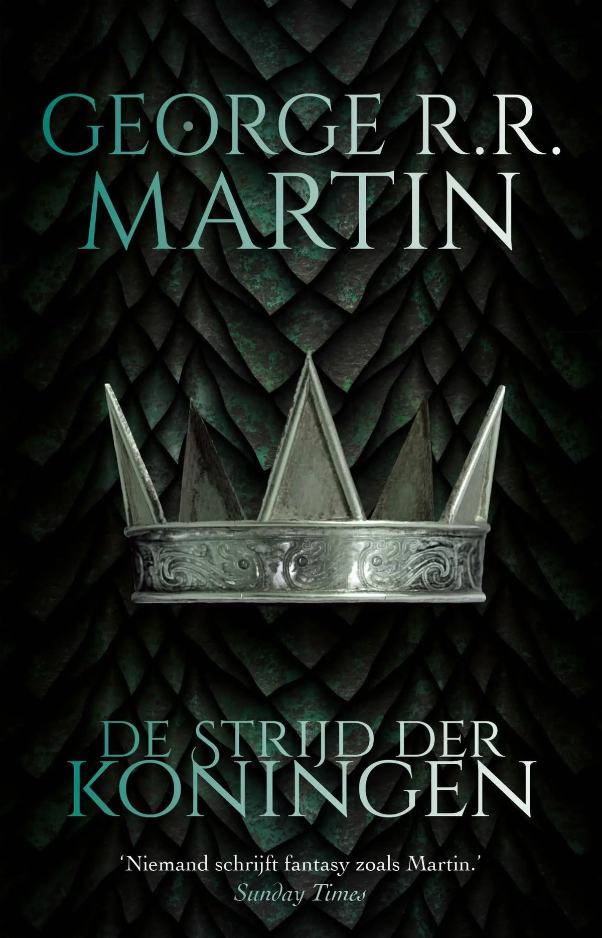 Zilveren kroon met gravures en spitsscherpe punten voor luitingh sijthoff fantasy product de strijd der koningen