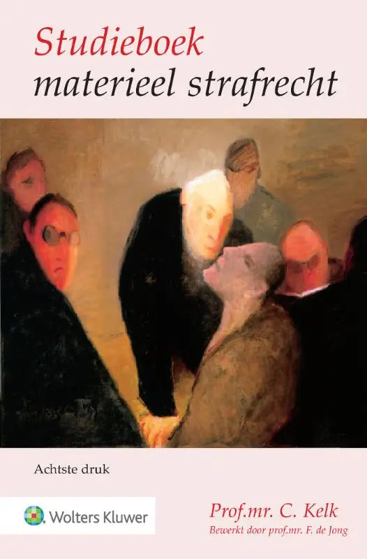 Omslag studieboek Materieel Strafrecht 8e druk met impressionistisch schilderij