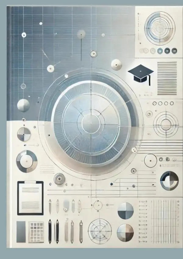 Een slanke futuristische digitale interface met centraal cirkelscherm voor organisatie en succes door dein studium