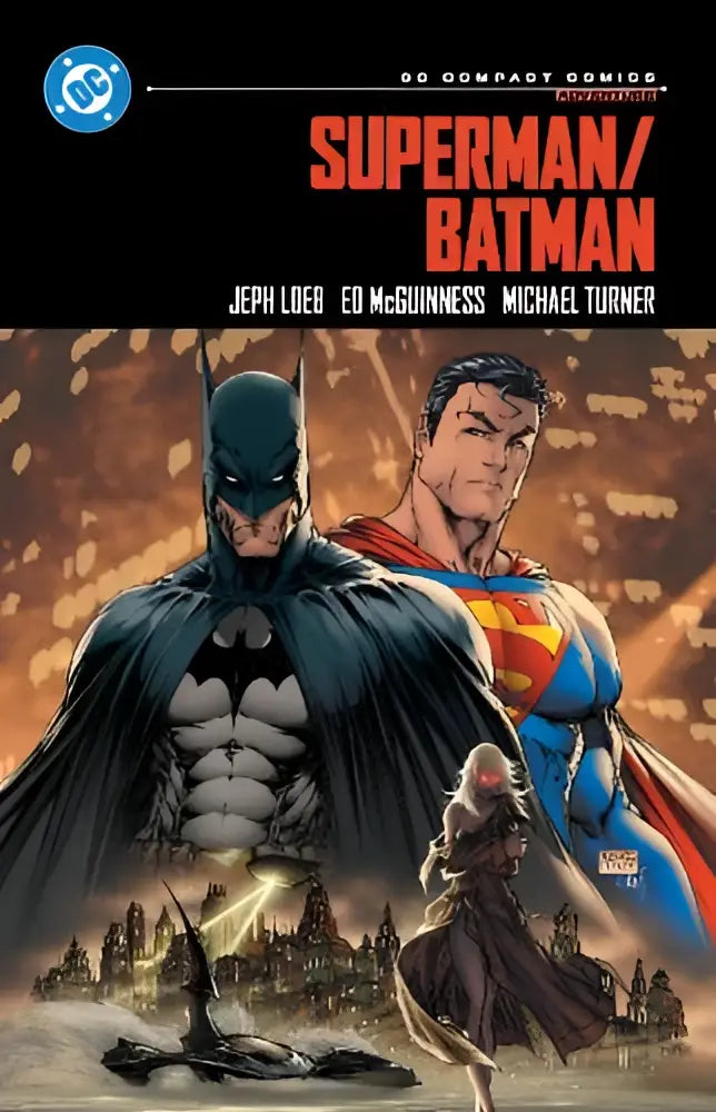 Superman and batman comic book cover in classic costumes for superman/batman dc compact comics edition