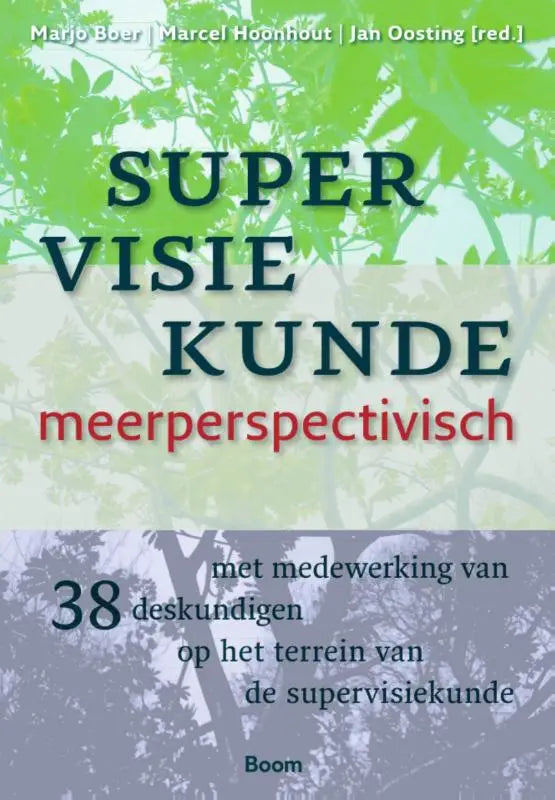 De boekcover van supervisiekunde meerperspectivisch toont de titel in donker groen en rood tegen een lichtgroene achtergrond