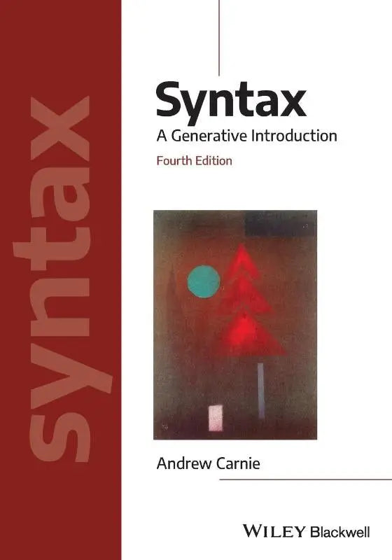 De boekomslag van syntax a generative introduction vierde editie door andrew carnie gepubliceerd door wiley blackwell