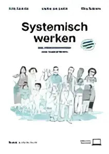 Boek cover van systemisch werken met illustratie van gestileerde mensenfiguren door anke savenije en ellen reijmers