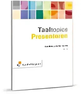Wit boek taaltopica presentatie met kleurrijk raster op omslag voor taaltopics presenteren door cees braas en inge ville