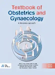 Hardcover blauw-wit leerboek obstetrie en gynaecologie door dr voor medische opleiding en praktijkgebruik