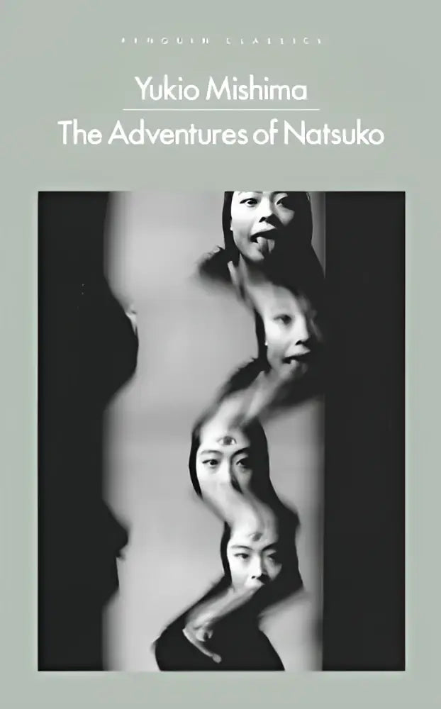 Black-and-white photographic cover of the adventures by yukio mishima part of the penguin classics series