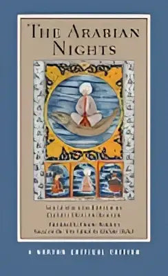 De arabian nights a norton critical edition biedt een gouden gegraveerde hardcover met een centraal verlicht medaillon