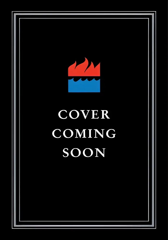 Zwart boekomslag met rode en blauwe vlammenlogo en tekst cover coming soon voor the ballad of falling dragons standaard editie roman