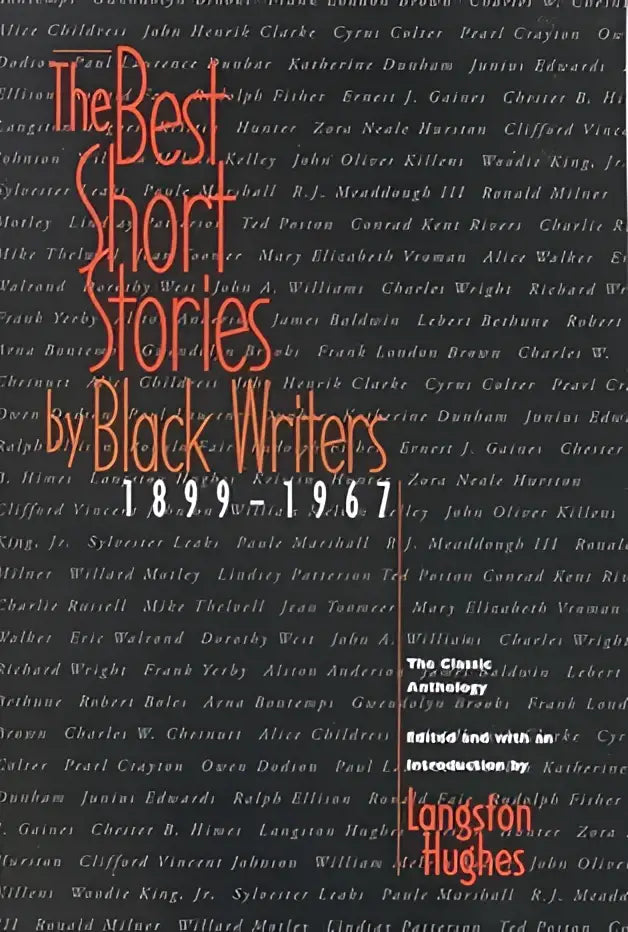 Zwart boek met oranje en witte tekst getiteld the best short stories by black writers 1899-1967 klassieke anthology