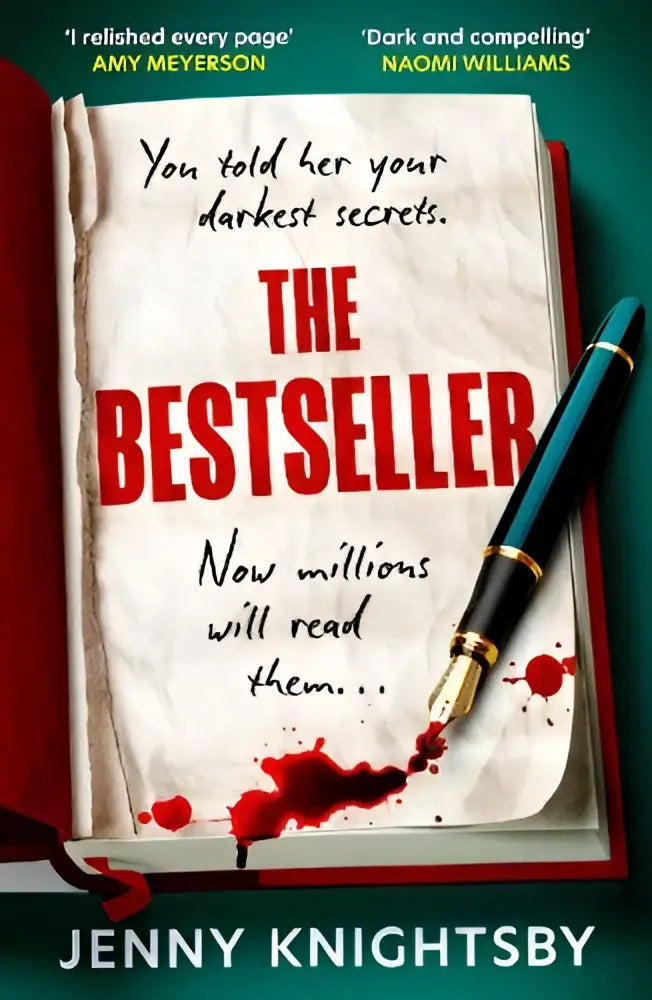 De bestseller the addictive thriller boek met rood zwarte omslag en een vulpen erop voor 2026 leestips