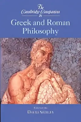 De cambridge companion to greek and roman philosophy boekomslag met klassieke illustratie van twee mannen in toga’s en titel