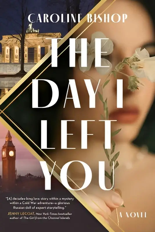 The day i left you door caroline bishop is een roman met een elegant goud en zwart geometrisch ontwerp