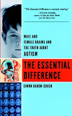 Hardcoverboek the essential difference met blauw-witte omslag en rode titel over mannelijke en vrouwelijke hersenen