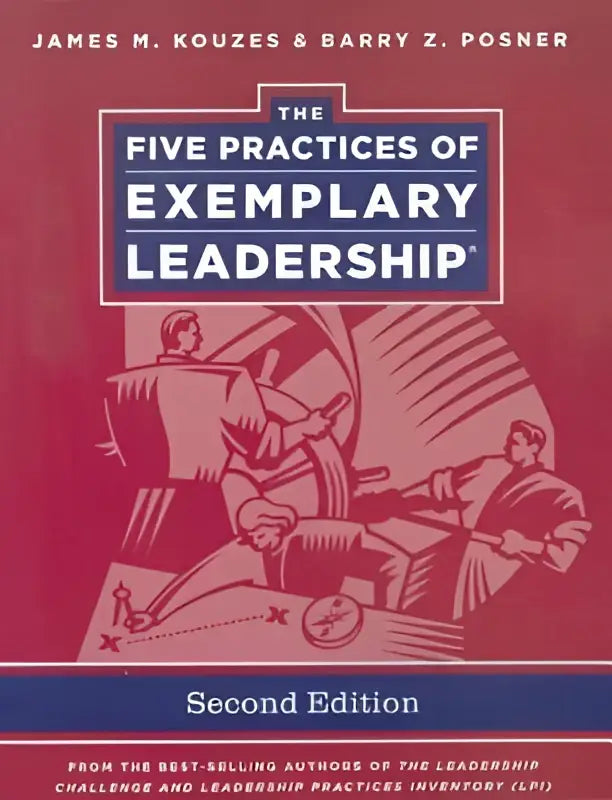 De rode boekomslag van the five practices toont een gestileerde illustratie van twee zakelijke figuren en de titel zichtbaar
