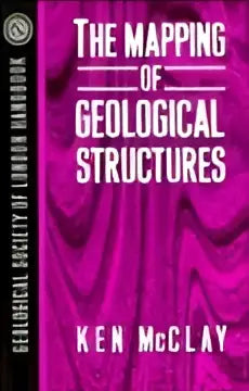 Boekomslag van the mapping of geological structures door ken mccay met gedetailleerde mapping en analyse van structurele kenmerken in paarse kleur
