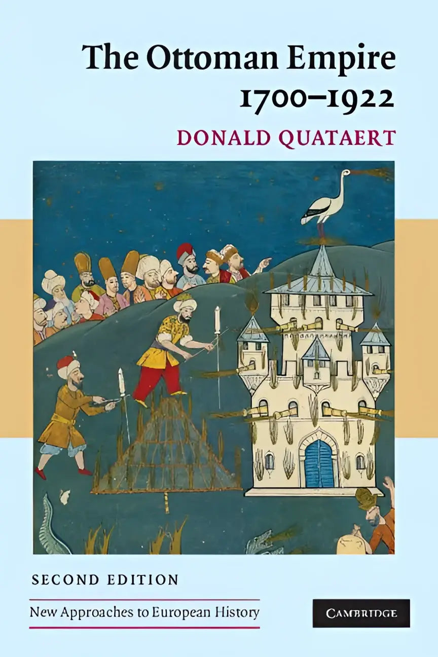 The ottoman empire 1700-1922 second edition book cover with an ornate white castle and blue doors under a dark sky