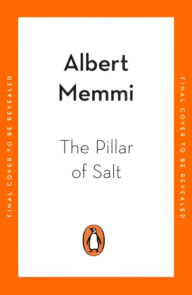 Oranje hardcover boek the pillar van albert memmi met witte omslag zwarte tekst en kleine oranje penguin african writers logo
