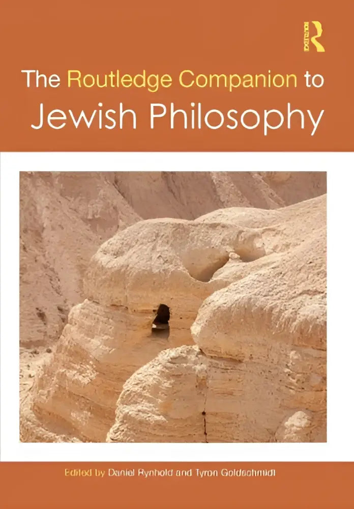 The routledge companion to jewish philosophy hardcover book with orange cover and desert rock formations image