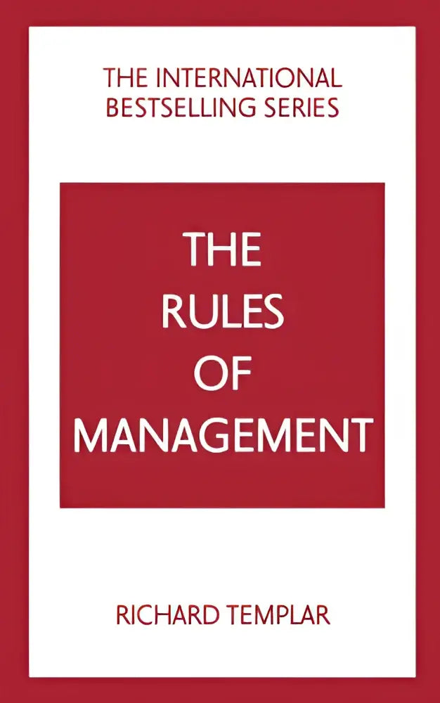 Rode hardcover boek the rules of management door richard templar met de definitieve code voor managerial success