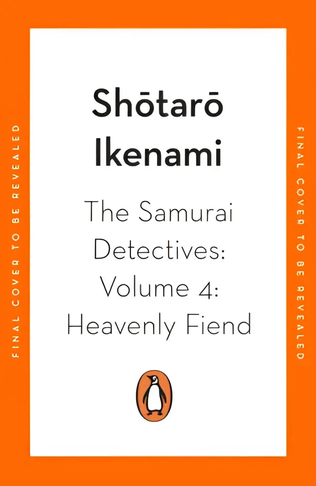 Orange penguin books paperback van the samurai detectives volume 4 heavenly fiend met wit omslag en oranje logo