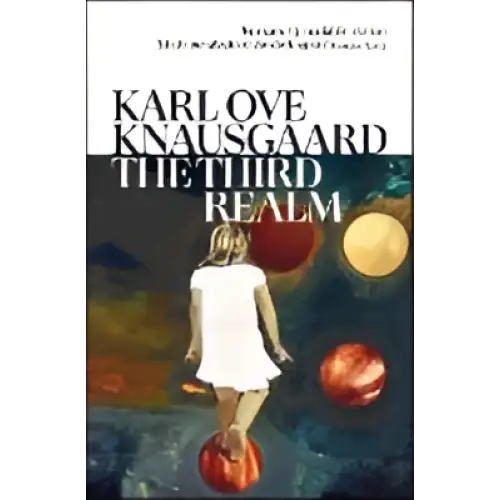 Boekcover De derde rijken Karl Ove Knausgård: witte jurk op oranje pompoen, donkere kosmische achtergrond