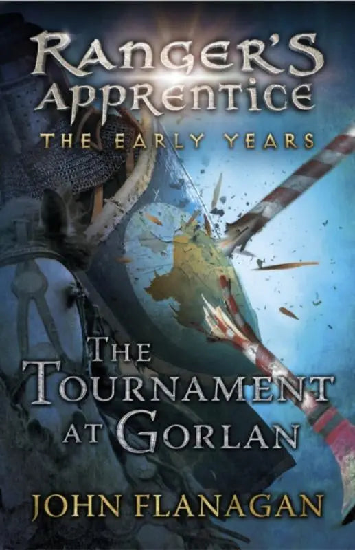 De tournament at gorlan boekweergave met een bewapende krijger in actie uit the early years serie van john flanagan