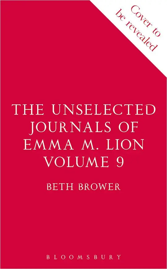 Rode hardcover boek the unselected journals van emma m lion volume 9 met witte tekst op de kaft