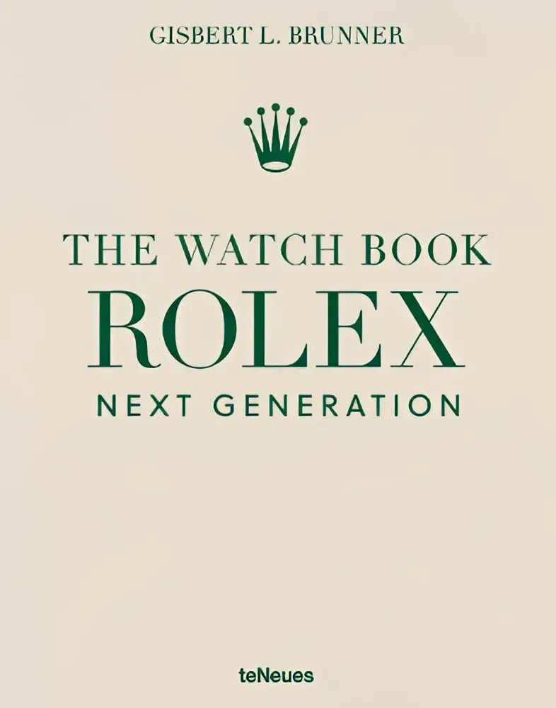 De elegante groene en crèmekleurige omslag van the watch book rolex next generation door gisbert l