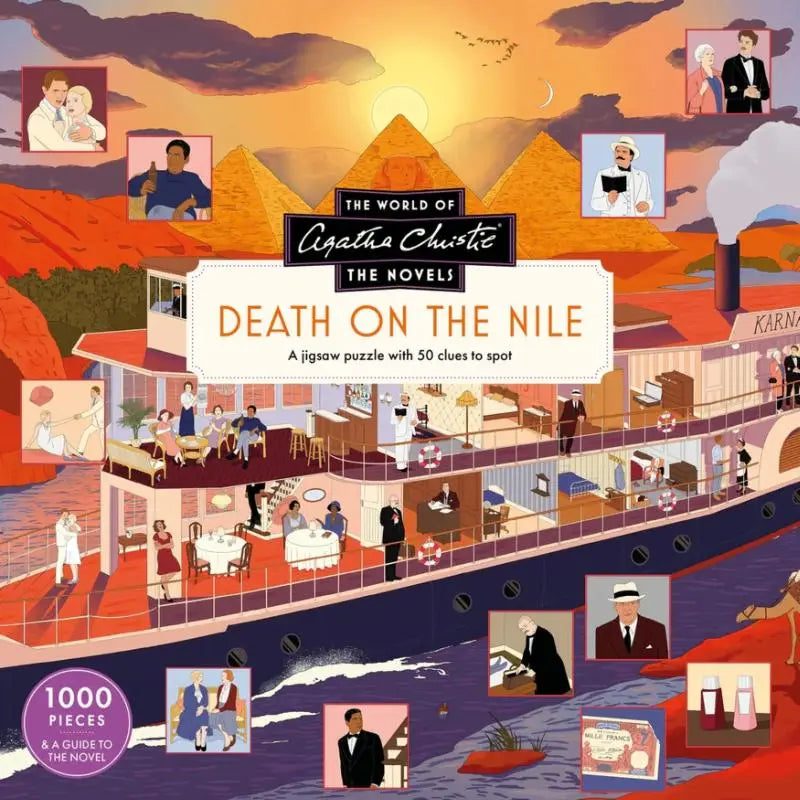 The World of Agatha Christie: Death on the Nile - a 1000-piece Jigsaw Puzzle with 50 Clues to Spot