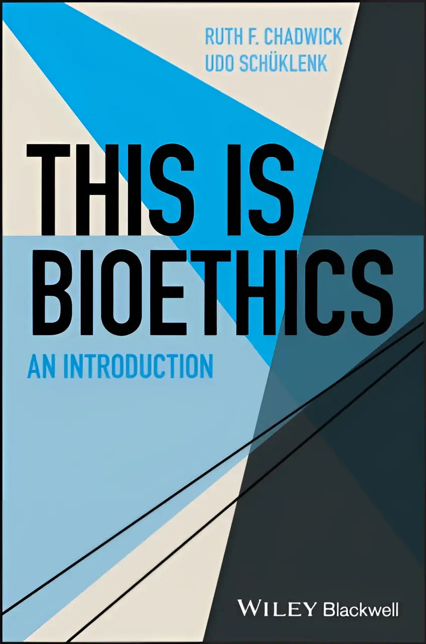Dit is bioethics een modern hardcoverboek met vet zwarte tekst op een geometrisch ontwerp voor public health studies