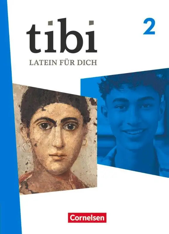 De cover van tibi band 2 allgemeine ausgabe toont een vintageportret en een moderne blauwgetinte foto in een schulbuch mit digitalen medien