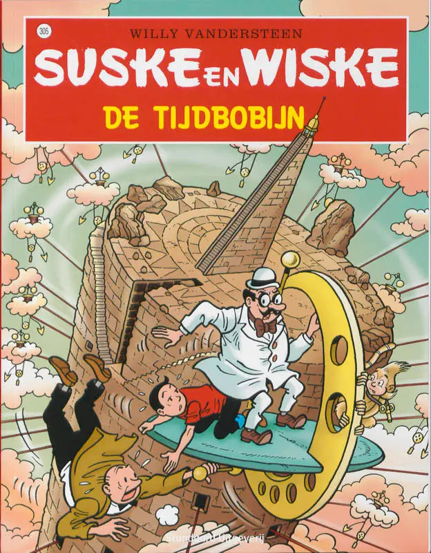 Cover van de comic strips algemeen suske en wiske de tijdbobijn door willy vandersteen met levendige kleuren