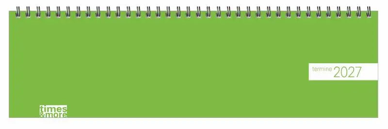 Groene times&more grün wochenquerplaner 2027 bunter tischkalender voor efficiënt plannen op bureau