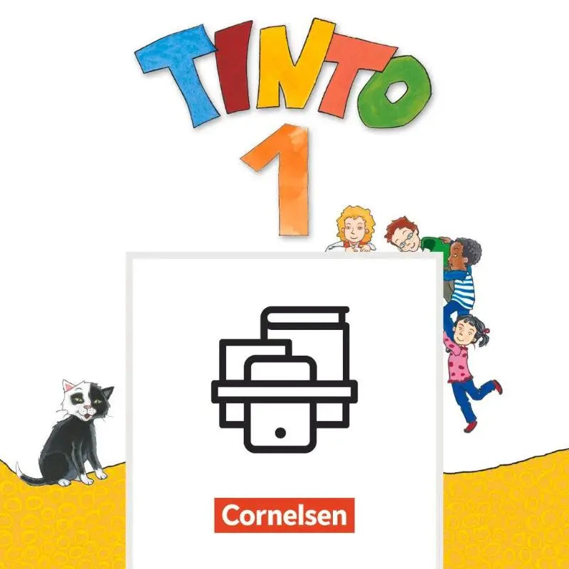 De kleurrijke omslag van het tinto 1 basiskompetenzen deutsch erstlesen oefenboek met gestapelde boekenillustratie