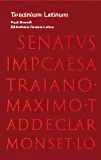Rood boek met gouden letters met de titel tirocinium latinum en auteur pauli brandii voor latijnstudie