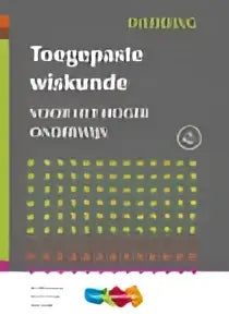 Groene en witte grid met tekst in het Nederlands over toegepaste wiskunde voor het hoger onderwijs educatieve uitgaven algemeen