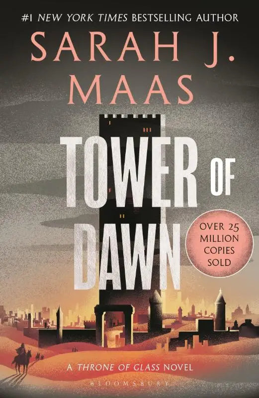 De boekomslag van tower of dawn van sarah j van de sunday times best-selling auteur van a court of thorns and roses