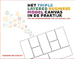 Het boek het triple-engaged business model in de praktijk van jeroen van der veen met zwarte tekst over white cover gericht op triple layered business model canvas