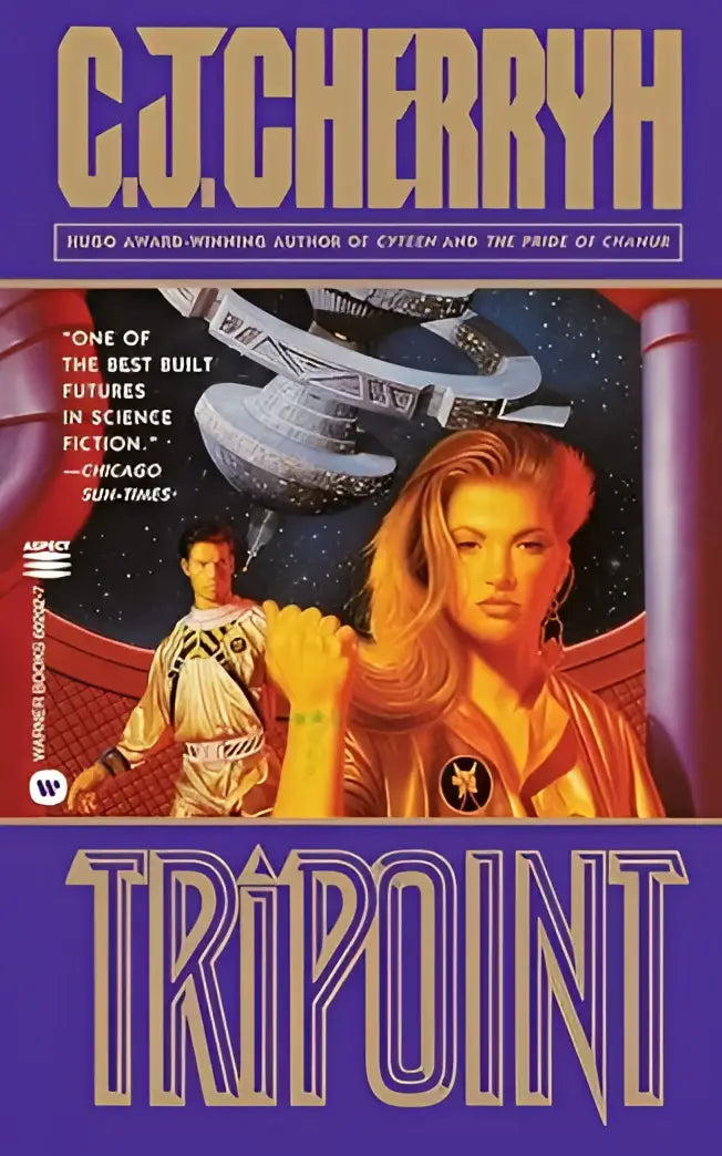 De cover van tripoint company wars series boek 6 toont een futuristische metalen ruimteschip met blauwe accenten tegen een sterrenachtergrond