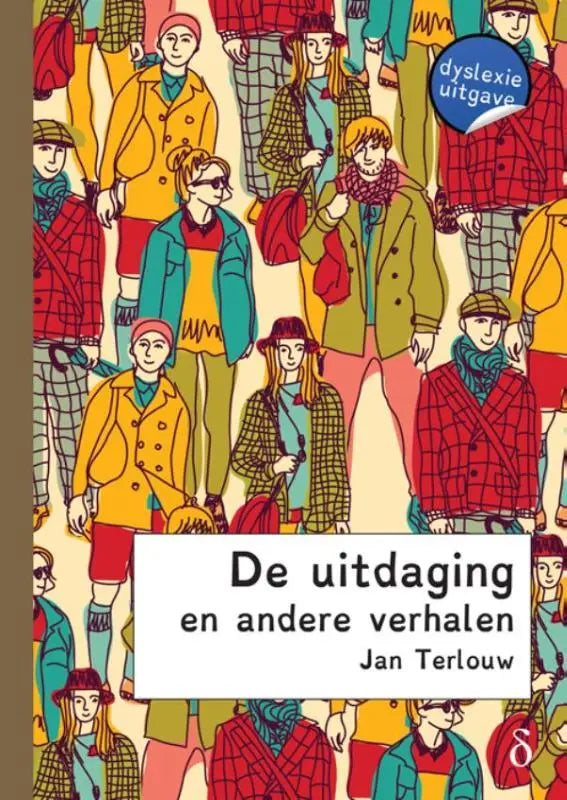 De uitdaging en andere verhalen door jan terlouw met levendige illustratie van kleurrijk geklede mensen op omslag