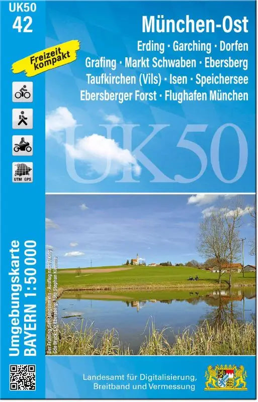 UK50-42 München-Ost - Erding, Garching, Dorfen, Grafing, Markt Schwaben, Ebersberg, Taufkirchen (Vils), Isen, Speichersee, Ebersberger Forst, Flughafen München