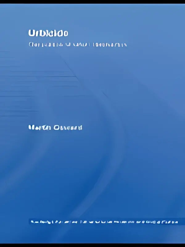 Blauw verlopende cover van het boek urbicide de politiek van stedelijke vernietiging door martin coward