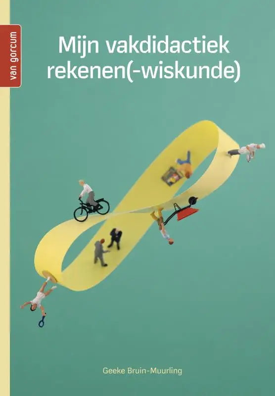 Het boek mijn vakdidactiek rekenen-wiskunde toont een gele oneindigheidslus met figuren op een groene achtergrond