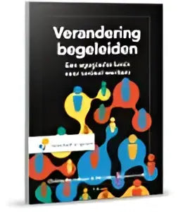 Zwart boek verandering begeleiden met kleurrijke abstracte illustraties op de cover voor doorlopend leren