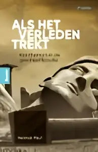 Zwart-wit graphic design van verleden trekt met de tekst als het verleiden en gestileerde puntige schoenen van herman paul bij koninklijke boom uitgevers