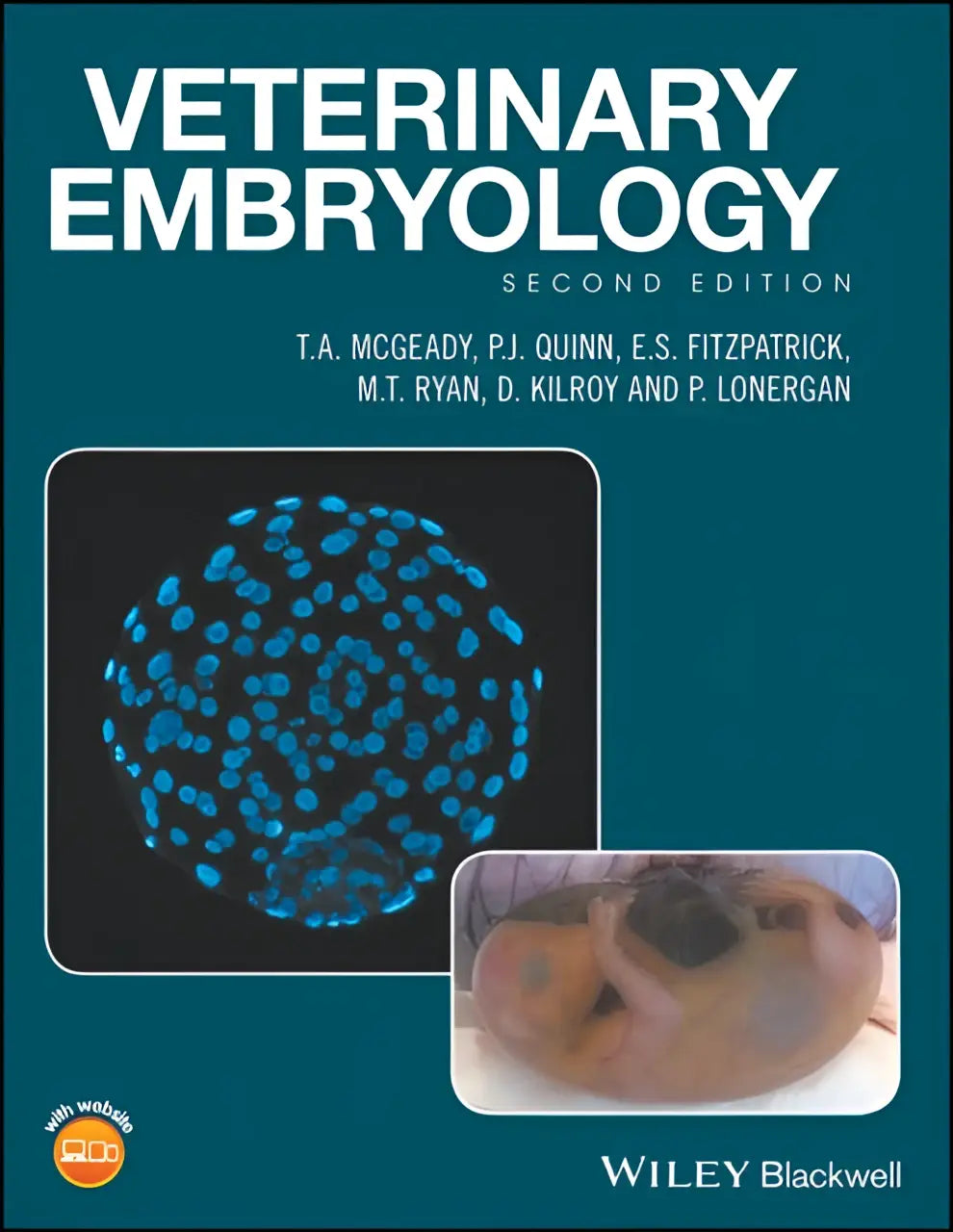 Teal hardcover veterinary embryology second edition by wiley blackwell updated to reflect current knowledge
