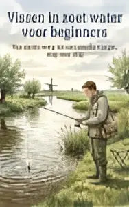 Vintage militair uniform in olive drab stof en laarzen gedragen door soldaten bij zoet water voor succesvolle vangst