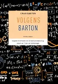 Beige boekomslag met oranje en blauwe tekst van volgens barton door craig barton over wiskundelesgeven en wetenschap