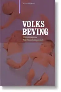 De paarse boekcover van volks beving met witte hoofdletters en een abstract ontwerp van overlappende cirkels door fred pearce collectie maatschappij algemeen